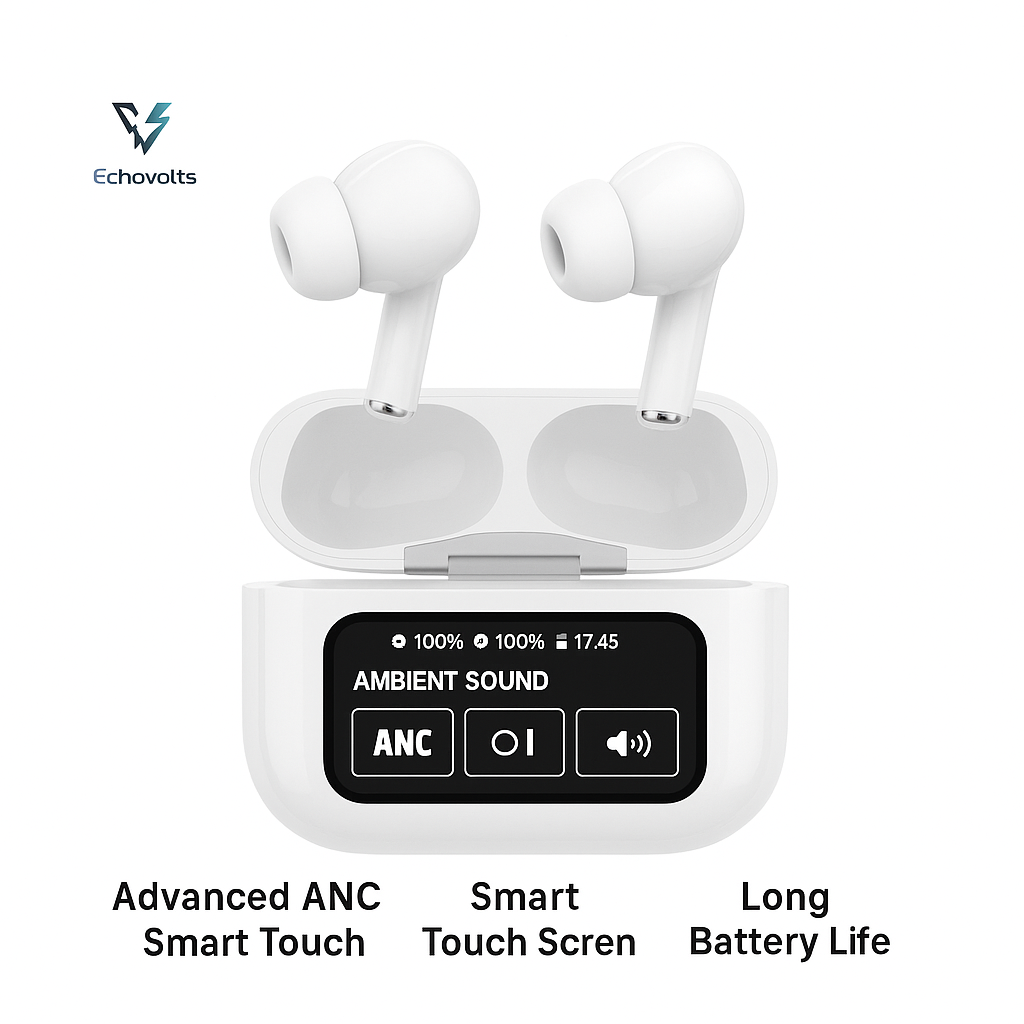 A9 Pro Smart-Screen ANC Earbuds