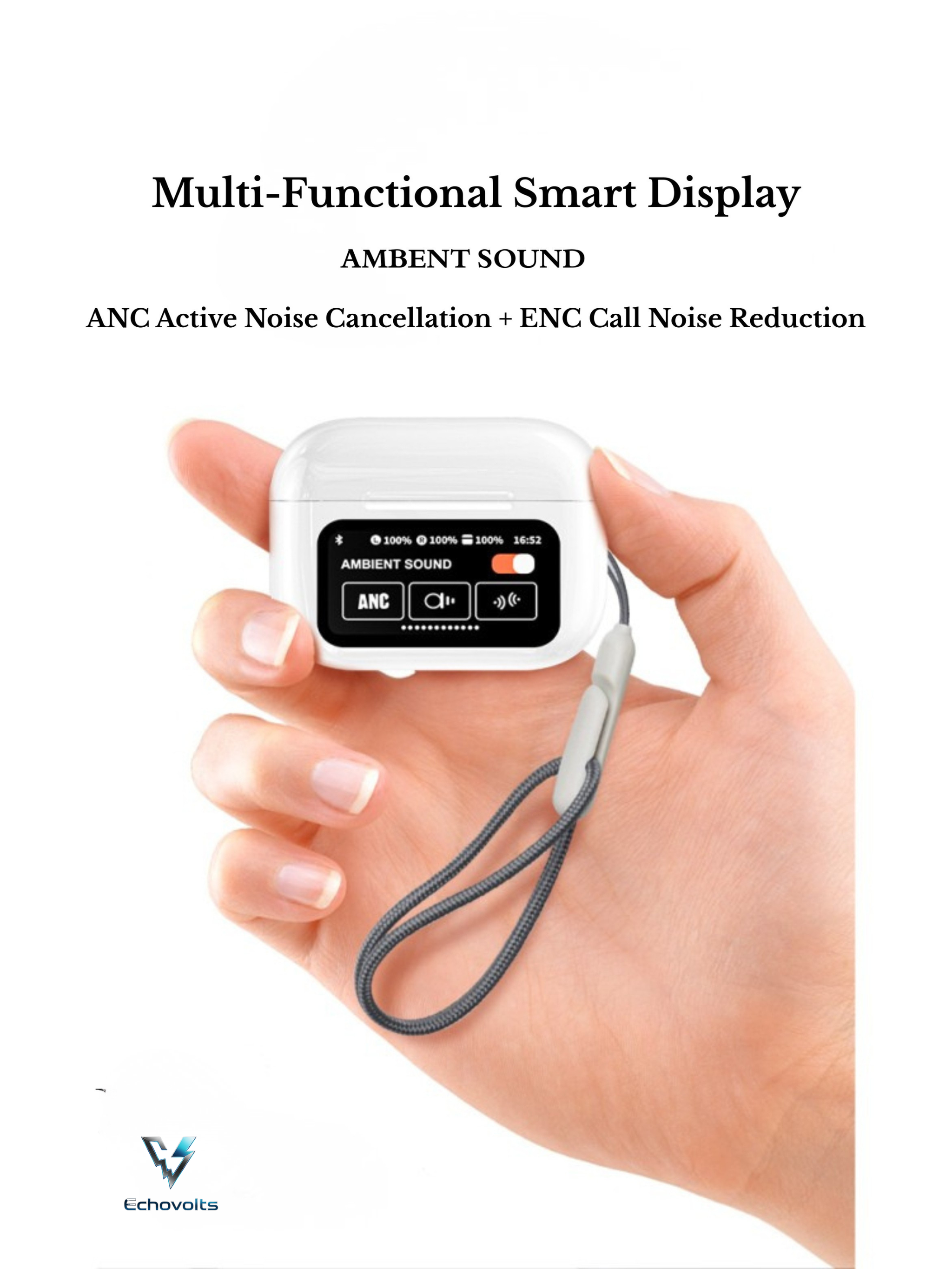 A9 Pro Smart-Screen ANC Earbuds